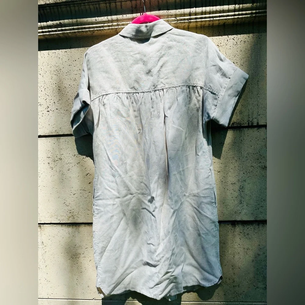 J.Crew ✨Relaxed Fit Linen Shirtdress ✨ 100% Linen ✨Flax ✨ Size Small - Picture 9 of 17